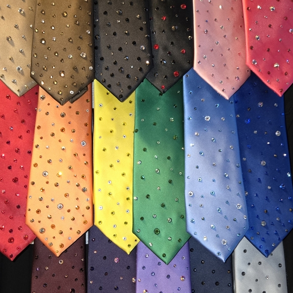 Purple Rhinestone Tie - Picture 7 of 7